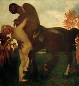 Kentaur és nimfa alkotó: Franz von Stuck