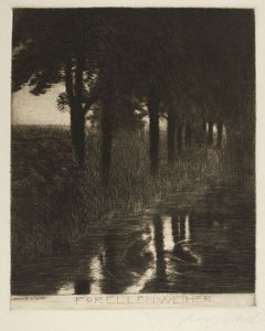 Pisztrángos tó (Trout Pond) alkotó: Franz von Stuck