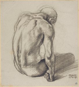 Ülő férfi alkotó: Franz von Stuck