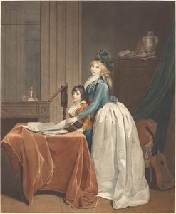 Az Optical Viewer, 1793 körül (maratás és mosás) alkotó: Fréderic Cazenave