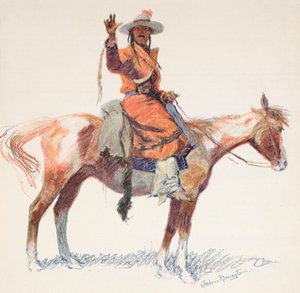 Egy apacs cserkész. Frederic Remington.