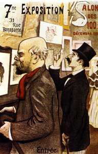 A Salon des 100 7. kiállításának plakátja. 1894. december Paul Verlaine.