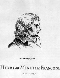 Cirkusz: Frédéric Hillemacher Eau forte, Henri Franconi portréja, Minette Franconi (1805-1827) című filmben – a „Frankoni cirkuszban”.