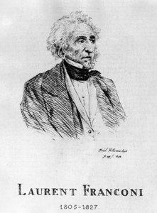 Cirkusz: Frédéric Hillemacher Eau forte, Laurent Franconi (1805-1827) portréja – a „The Franconi Circus”-ban.