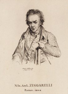 Nicola Antonio Zingarelli zeneszerző portréja 1752-1837.