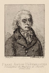 Franz Anton Hoffmeister zeneszerző portréja 1754-1812.