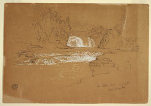 Cascades of the Ausable River, Keesevill közelében, New York államban alkotó: Frederic Edwin Church