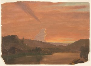 Felhőtanulmány naplementekor alkotó: Frederic Edwin Church