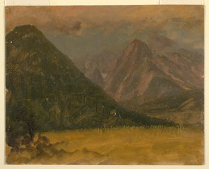 Rajz, Alpesi tájkép, Bajorország vagy Svájc, 1868 alkotó: Frederic Edwin Church