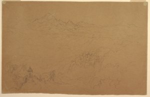 Rajz, Andok tájkép, 1853. július alkotó: Frederic Edwin Church