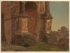 Rajz, Septimius Severus boltíve, Róma, 1869 februárja alkotó: Frederic Edwin Church