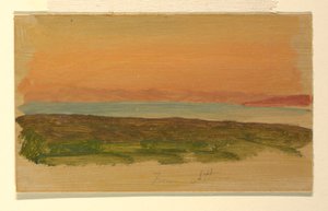 Rajz, Athén, kilátás a tenger felől, 1869. április alkotó: Frederic Edwin Church