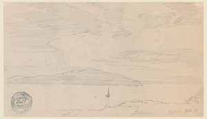 Rajz, Aurora, Mount Desert Island, 1860 szeptembere alkotó: Frederic Edwin Church