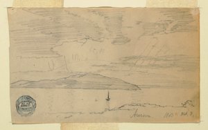 Rajz, Aurora, Mount Desert Island, 1860 szeptembere alkotó: Frederic Edwin Church