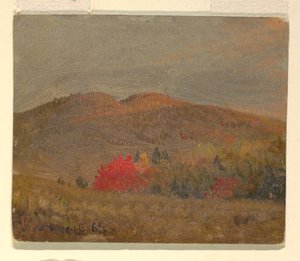 Rajz, Őszi tájkép (Vermont), 1865-70 alkotó: Frederic Edwin Church