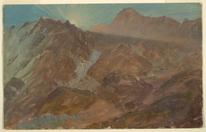 Rajz, Berni Alpok, Svájc, 1868. augusztus alkotó: Frederic Edwin Church