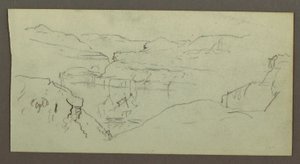 Rajz, Canyon, talán 1868 alkotó: Frederic Edwin Church