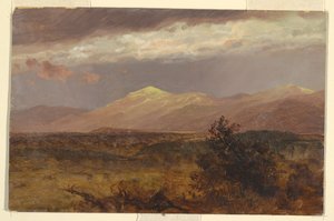 Rajz, Catskills a naplementében, 1882 alkotó: Frederic Edwin Church