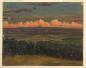 Rajz, Catskills Hudson felől, New York, 1870-80 alkotó: Frederic Edwin Church