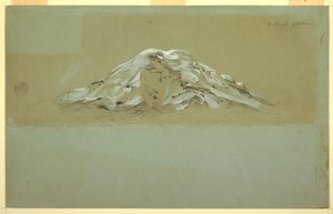 Rajz, Chimborazo, 1857 körül. alkotó: Frederic Edwin Church