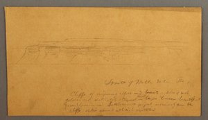 Rajz, Cliffs, valószínűleg 1859 alkotó: Frederic Edwin Church