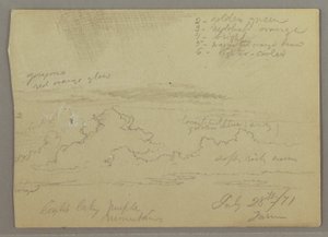 Rajz, Felhő-tanulmány, 1871. július 28. alkotó: Frederic Edwin Church