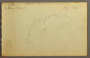 Rajz, Felhő tanulmány, 1844 alkotó: Frederic Edwin Church