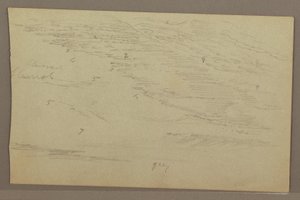 Rajz, Felhő tanulmány, 1860-as évek alkotó: Frederic Edwin Church