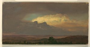 Rajz, Felhők a dombok felett, 1865. augusztus alkotó: Frederic Edwin Church