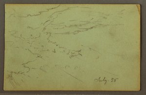 Rajz, Felhős égbolt, 1856. július alkotó: Frederic Edwin Church