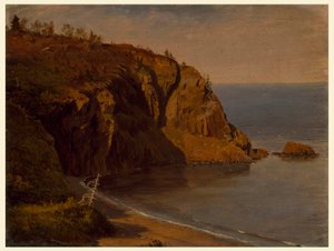 Rajz, Grand Manan-sziget partja, Kanada, 1851. augusztus vagy szeptember alkotó: Frederic Edwin Church