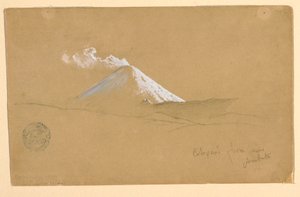 Rajz, Cotopaxi, Ambato közelében, Ecuador, 1853 alkotó: Frederic Edwin Church