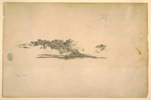 Rajz, tehén, felhők, július és szeptember 1844 alkotó: Frederic Edwin Church