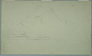 Rajz, úszó jéghegy, 1859. június vagy július alkotó: Frederic Edwin Church