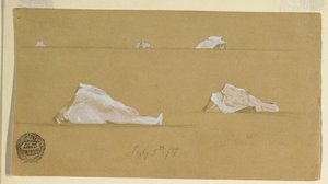 Rajz, úszó jéghegyek, 1859. július 5. alkotó: Frederic Edwin Church