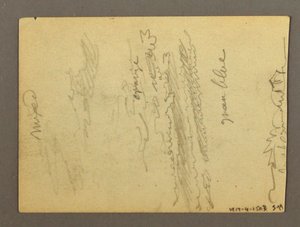 Rajz, oszlopcsarnok töredéke, szökőkút, valószínűleg 1868-69 alkotó: Frederic Edwin Church