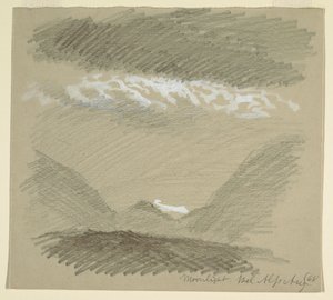 Rajz, A Berni-Alpokból, Bel Alp, 1868. augusztus alkotó: Frederic Edwin Church