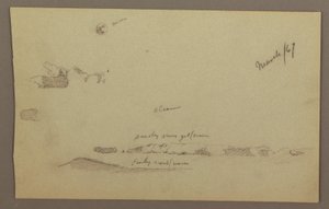 Rajz, telihold, felhők, 1860-as évek alkotó: Frederic Edwin Church