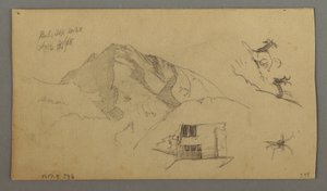 Rajz, Glacier, 1868. augusztus 21. alkotó: Frederic Edwin Church