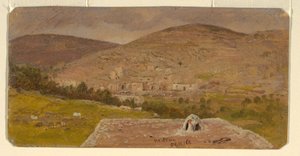 Rajz, Hebron, általános nézet, 1868 februárja alkotó: Frederic Edwin Church