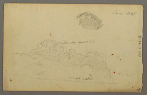 Rajz, Hill tartományok, 1844 alkotó: Frederic Edwin Church