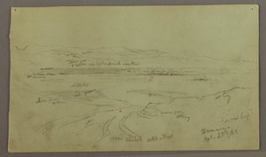 Rajz, Hegyek és síkságok, 1868. április 29. alkotó: Frederic Edwin Church
