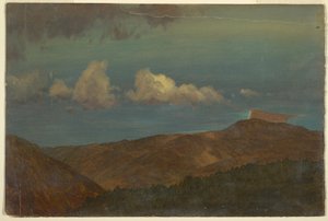 Rajz, Dombos táj, 1865 alkotó: Frederic Edwin Church