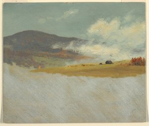 Rajz, Dombvidéki tájak, 1865-75 alkotó: Frederic Edwin Church