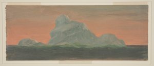 Rajz, Jéghegy az esti égbolton, 1859. június alkotó: Frederic Edwin Church