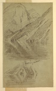 Rajz, Königssee, Berchtesgaden, Bajorország, 1868. június vagy július alkotó: Frederic Edwin Church