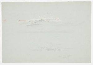 Rajz, Millinoket-tó és a Katahdin-hegy, 1878 alkotó: Frederic Edwin Church