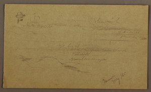 Rajz, tájkép, 1865 május alkotó: Frederic Edwin Church