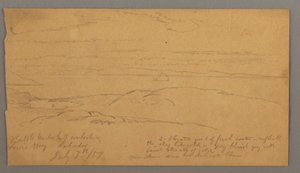 Rajz, Louis Bay, Labrador, 1859. július 7. alkotó: Frederic Edwin Church