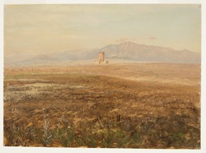 Rajz, mexikói tájkép, 1869. április alkotó: Frederic Edwin Church